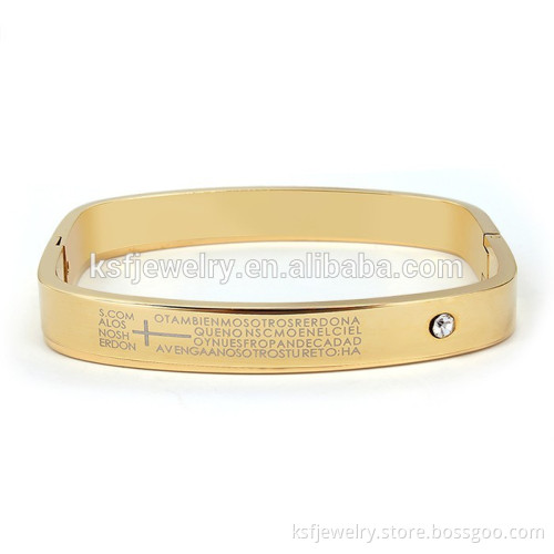 316l Stainless Steel Gold Expandable Bangle Latest Designs Jewelry
